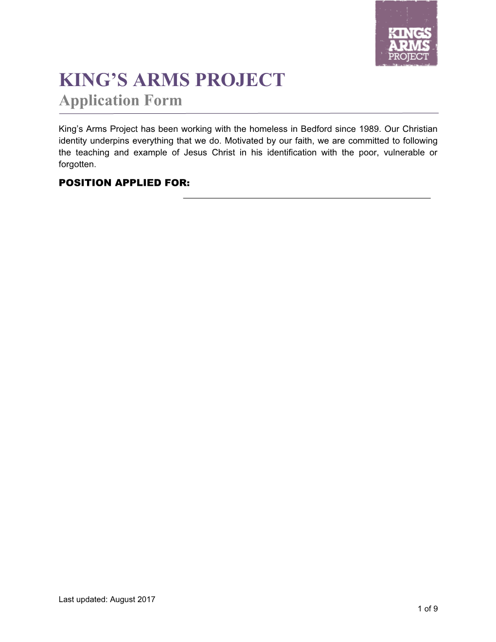 King S Arms Project