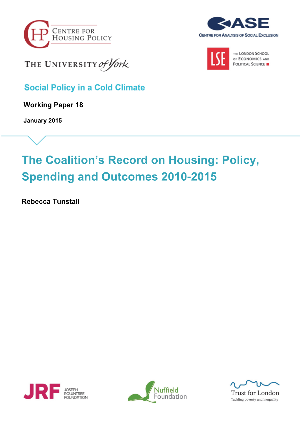 The Coalition's Record on Housing