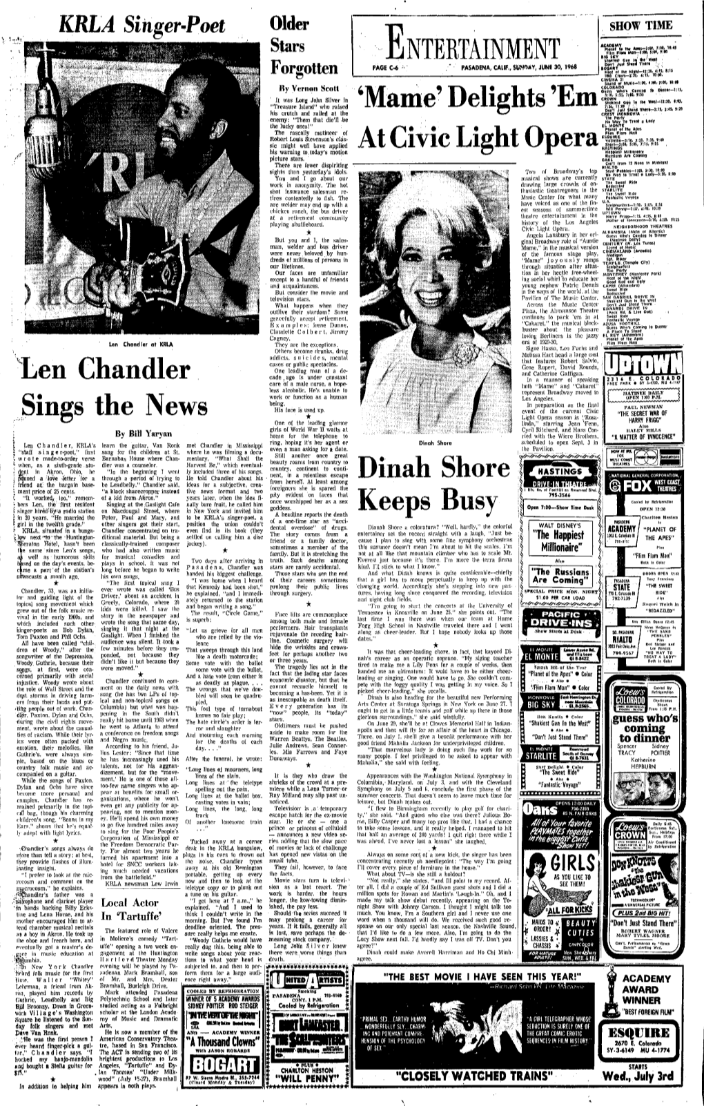 Len Chandler Sings the News ENTERTAINMENT 'Maine'