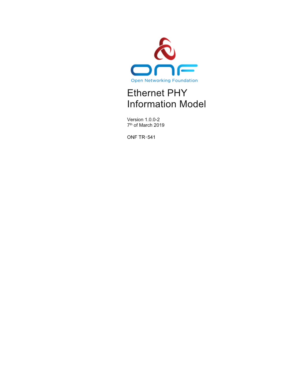 Ethernet PHY Information Model