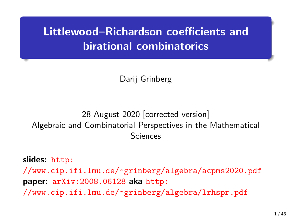 Littlewood–Richardson Coefficients and Birational Combinatorics