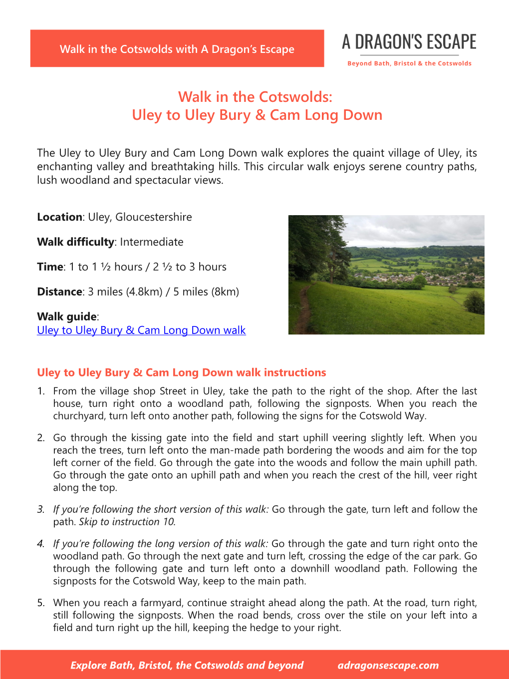 Uley to Uley Bury & Cam Long Down