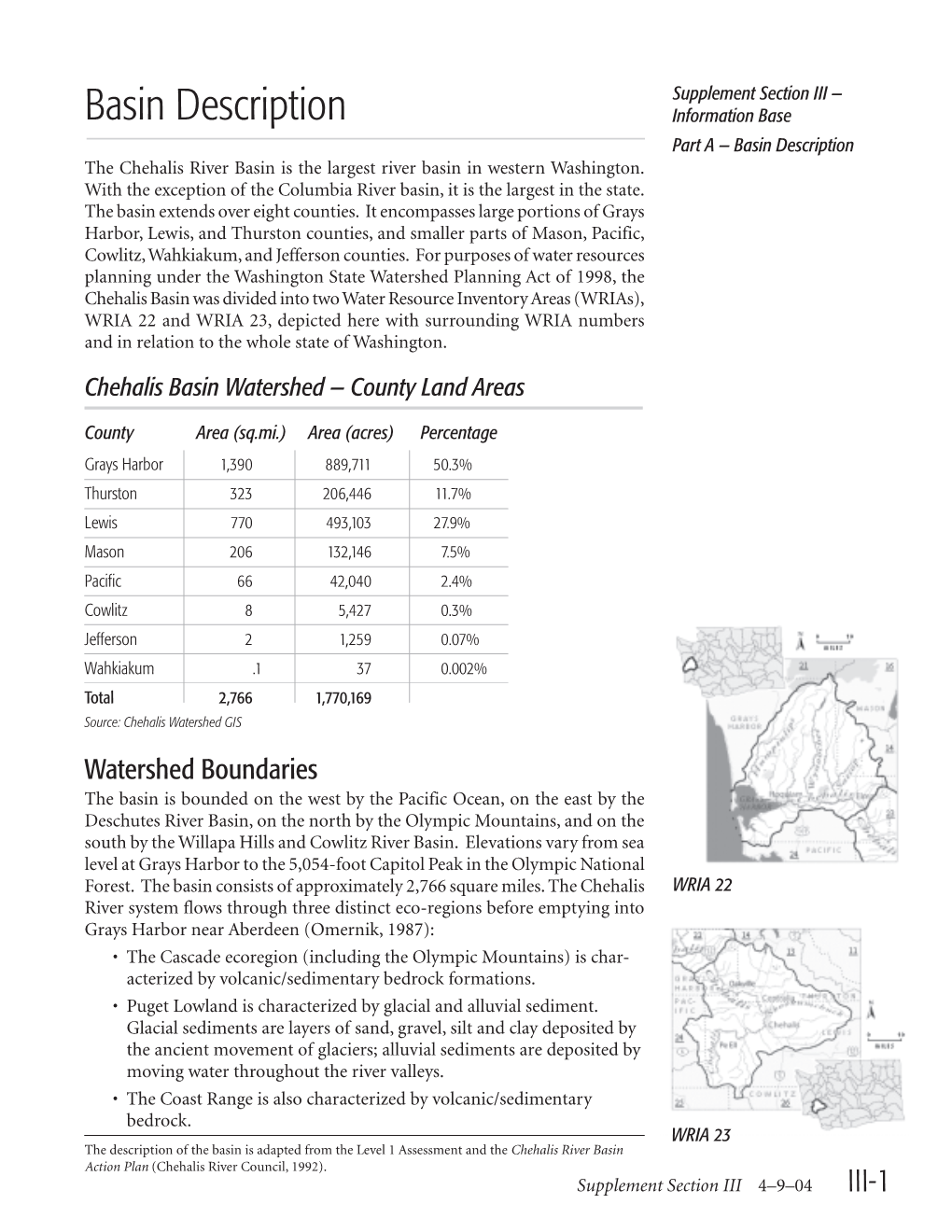 Supp III a Basin Description