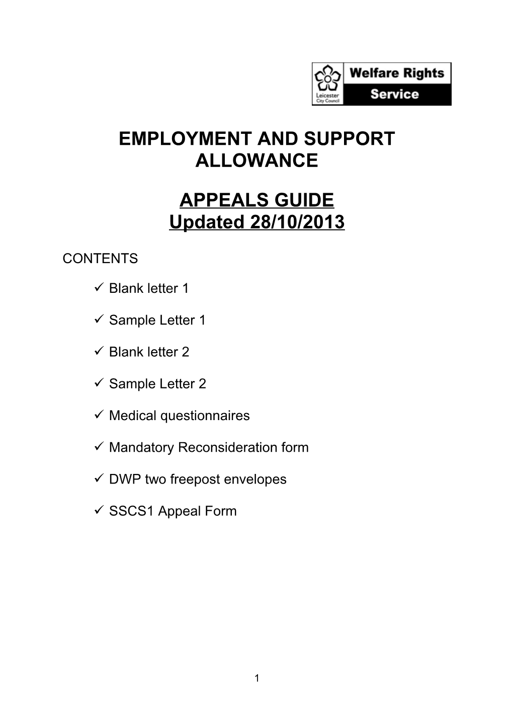 ESA Appeals Guide