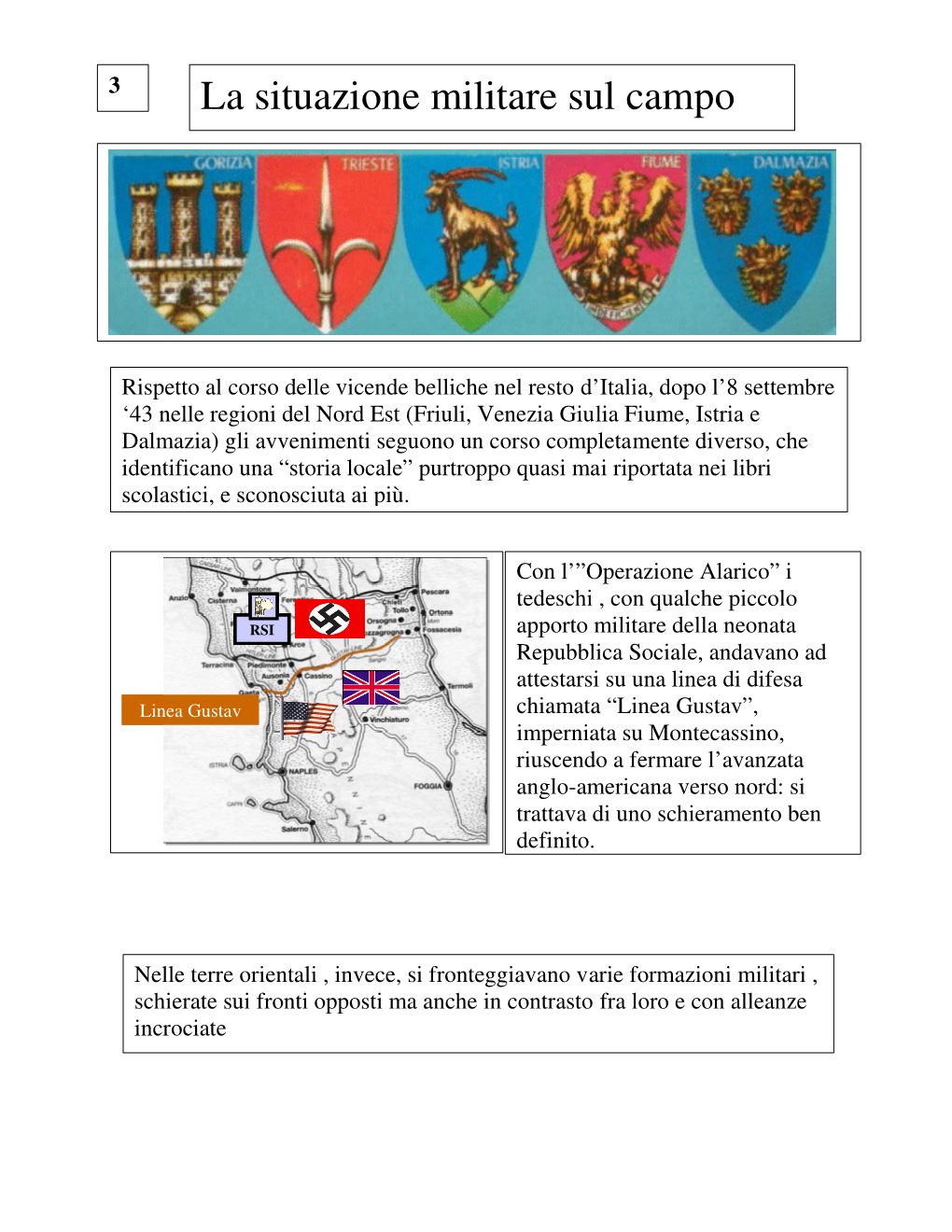 La Situazione Militare Sul Campo