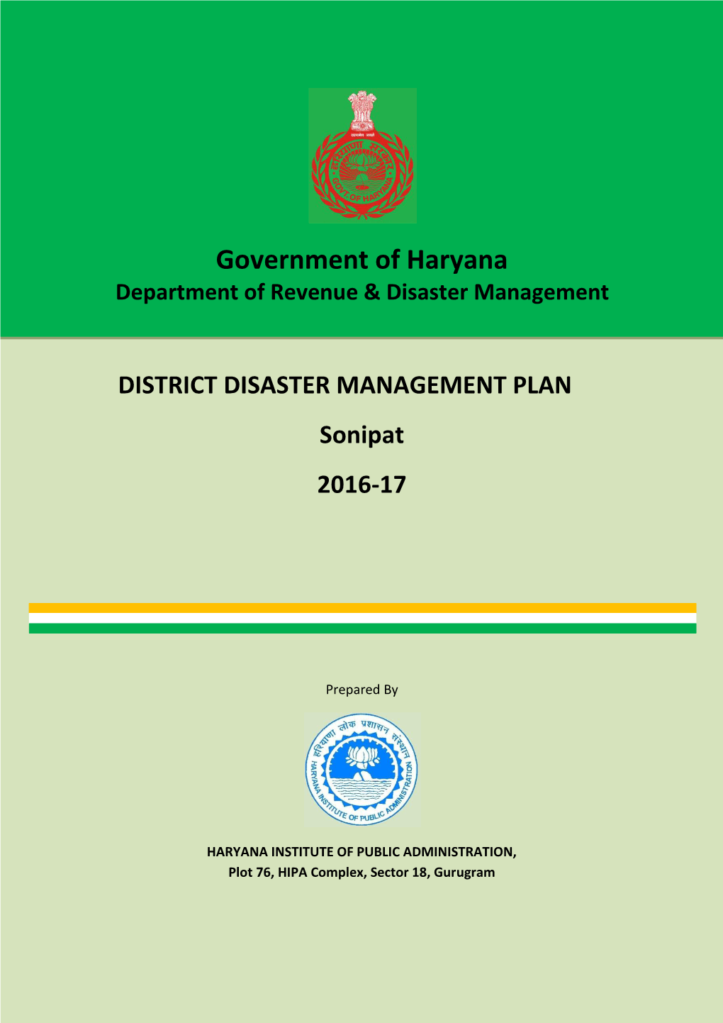 Government of Haryana Department of Revenue & Disaster Management