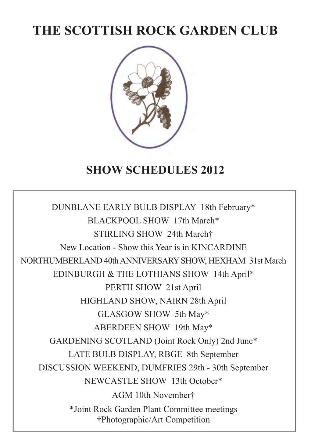 Show Schedules 2012 Ver Finale