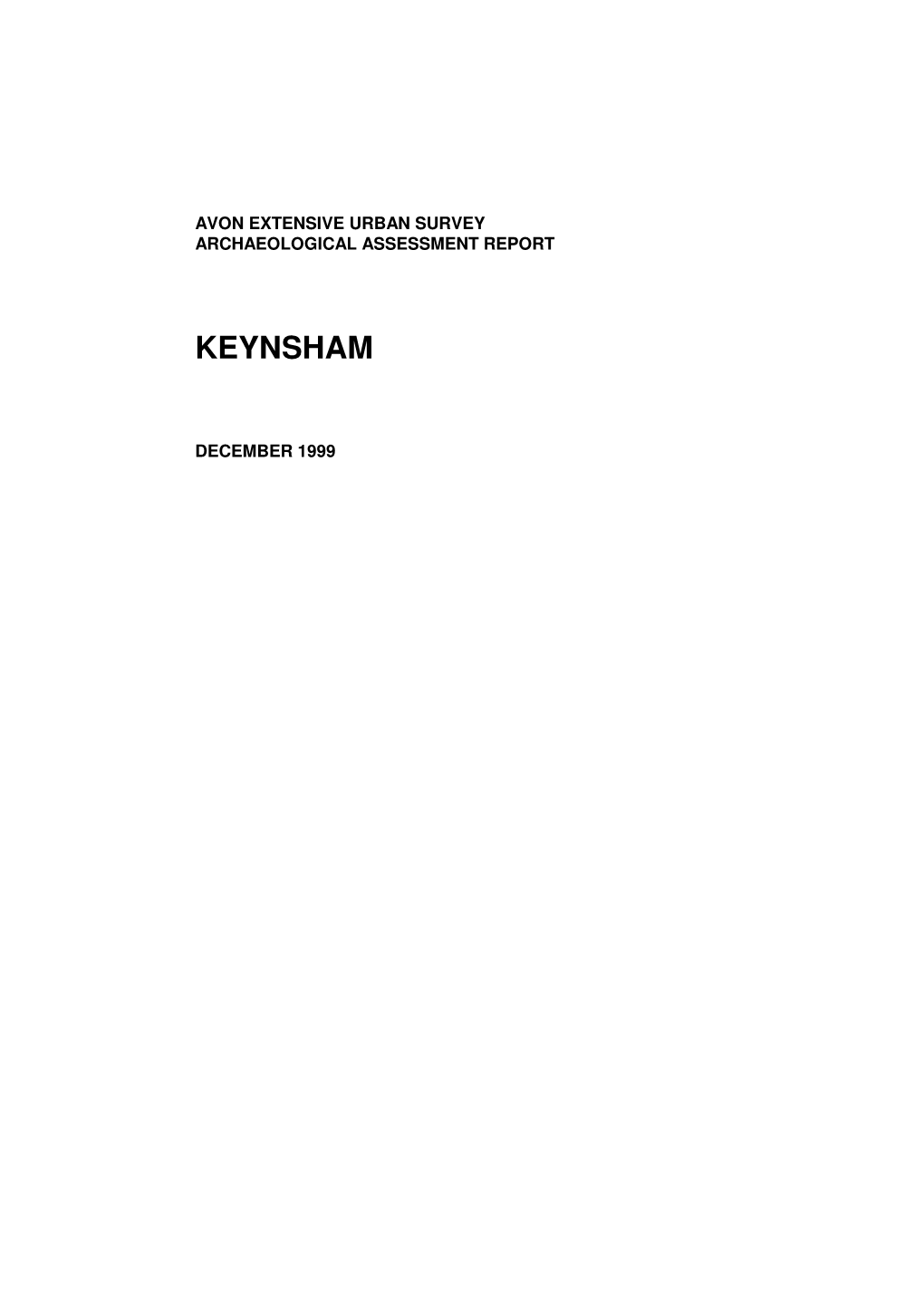 Keynsham Report