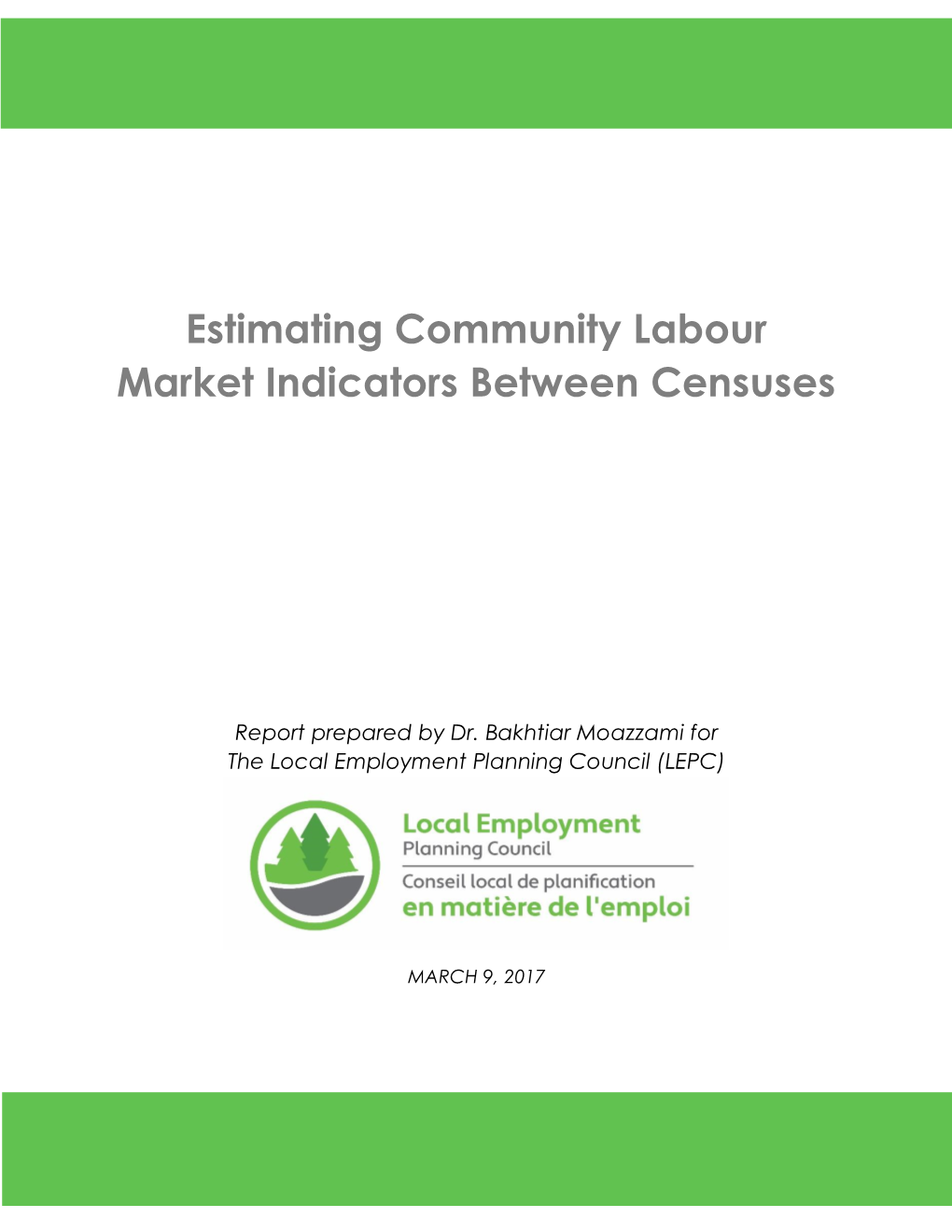 Estimating Community Labour Market Indicators Between Censuses