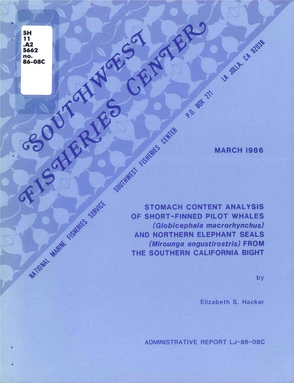 Stomach Content Analysis of Short-Finned Pilot Whales