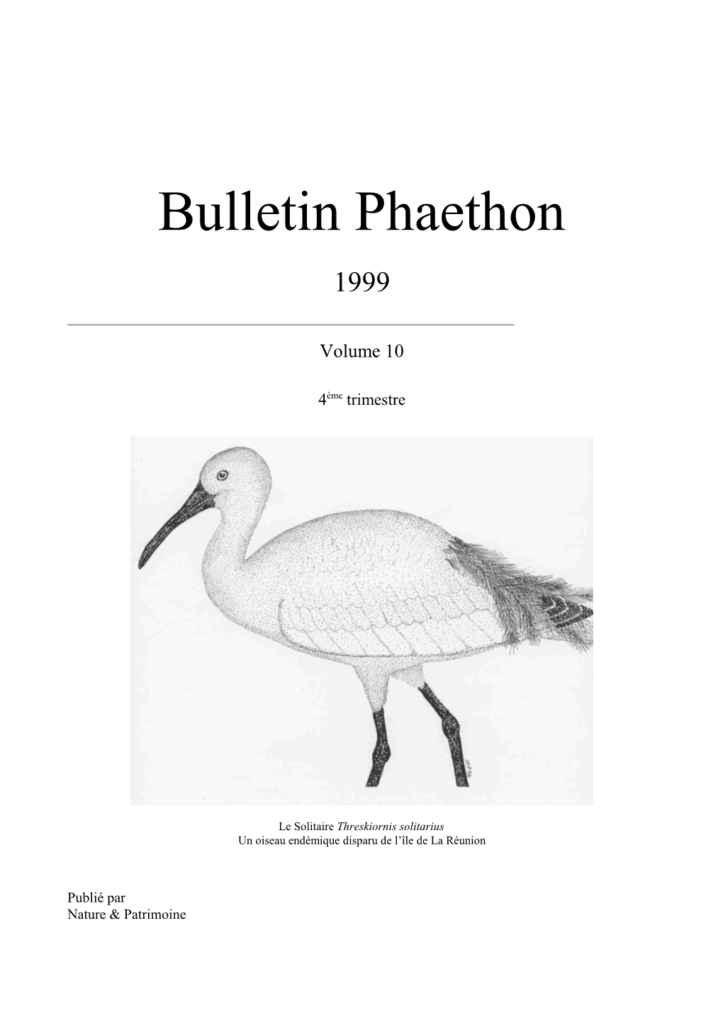 Bulletin Phaethon 1999