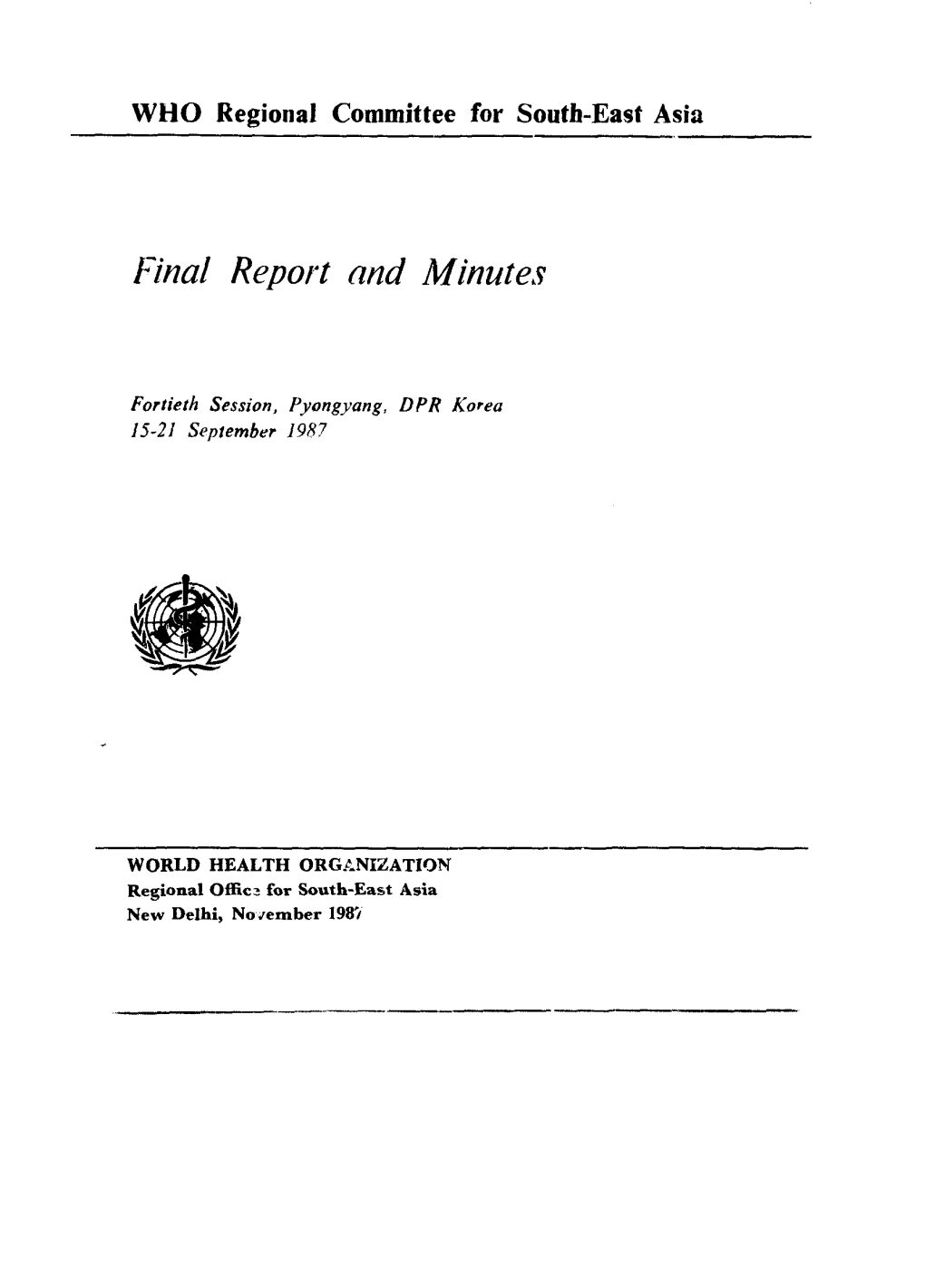 Final Report Nnd Minutes