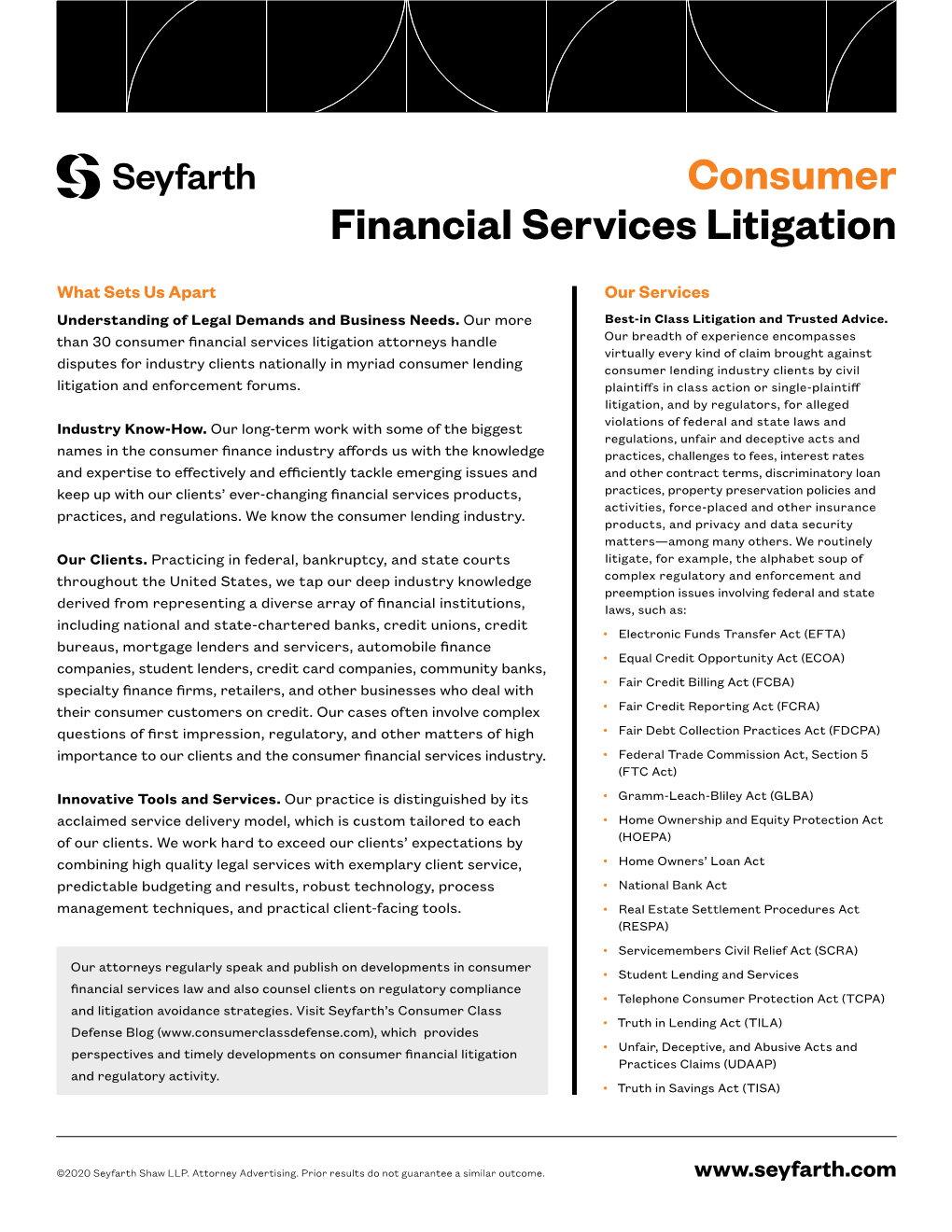 Consumer Financial Services Litigation