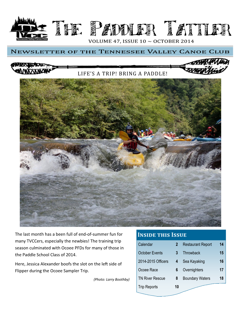 Middle Ocoee Guidebook and Training Manual