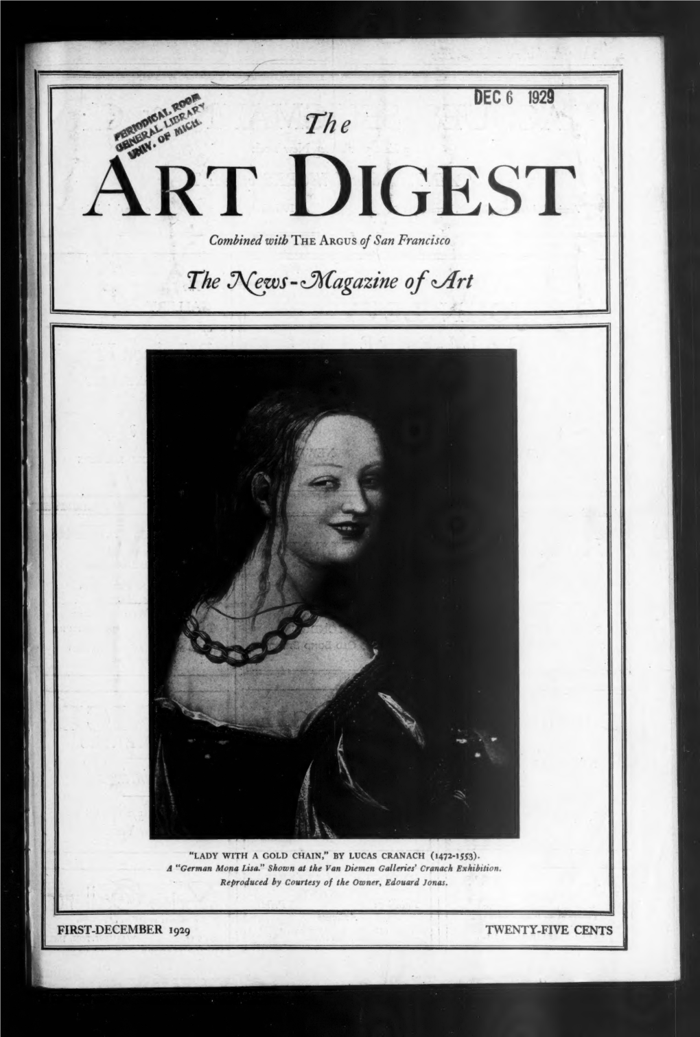 The Art Digest 1929-12-01: Vol 4 Iss 5