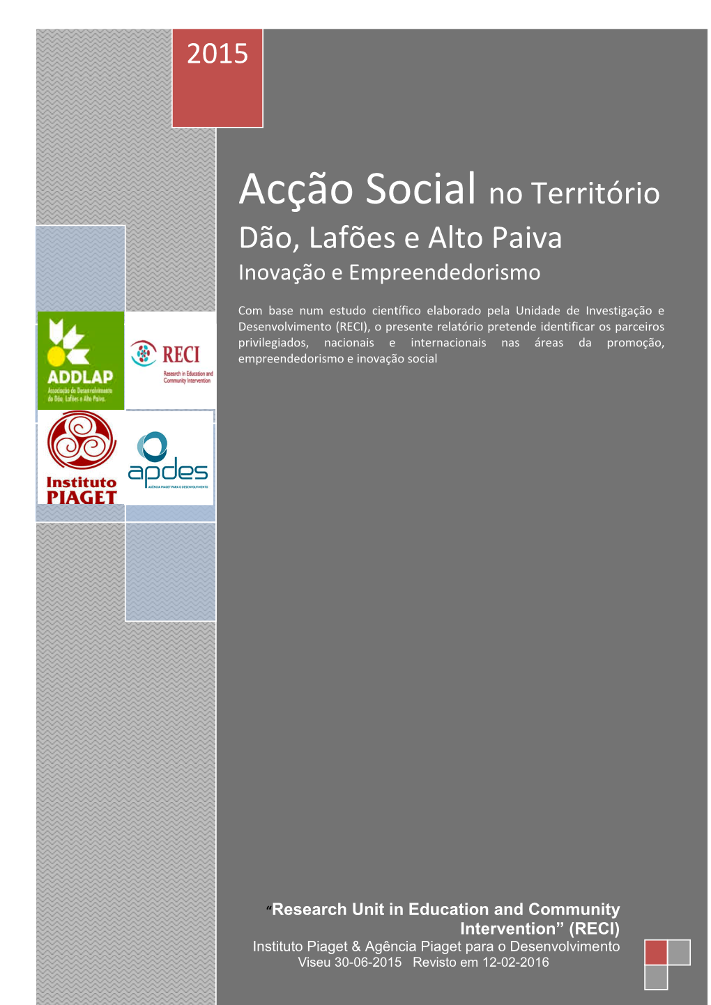 Ação Social No Território Dão, Lafões E Alto Paiva