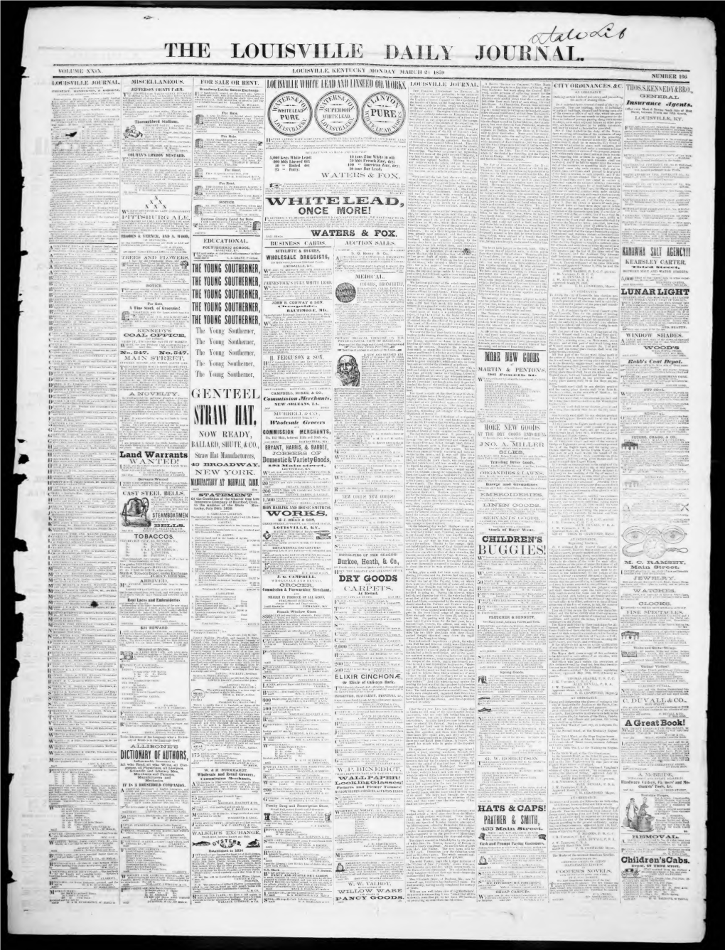 Louisville Daily Journal (Louisville, Ky. : 1833): 1859-03-28