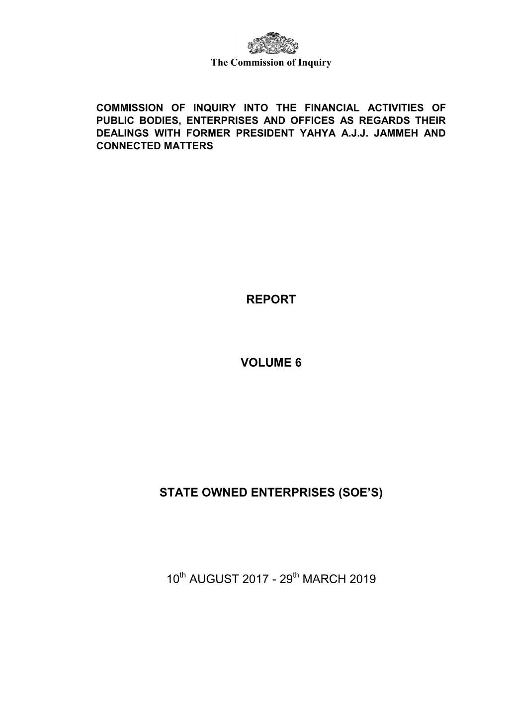 State Owned Enterprises (Soe’S)