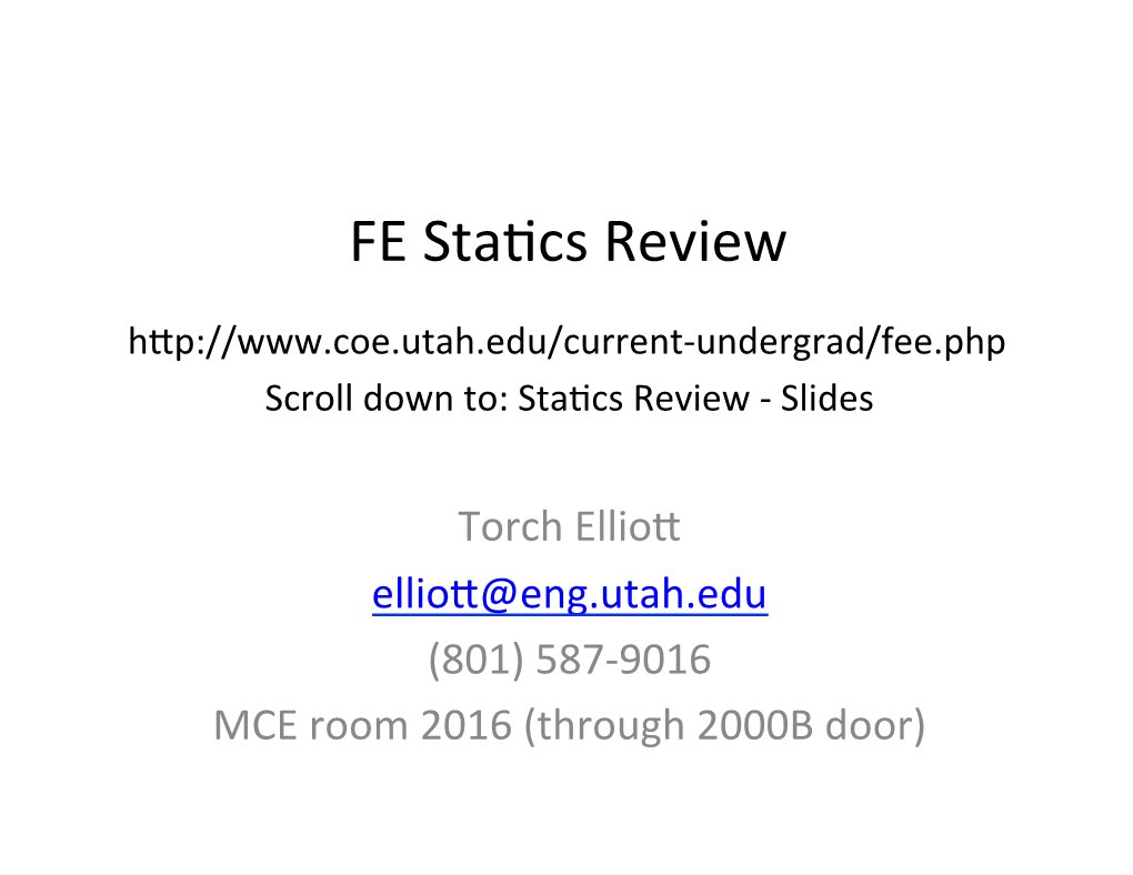 Statics FE Review 032712.Pptx