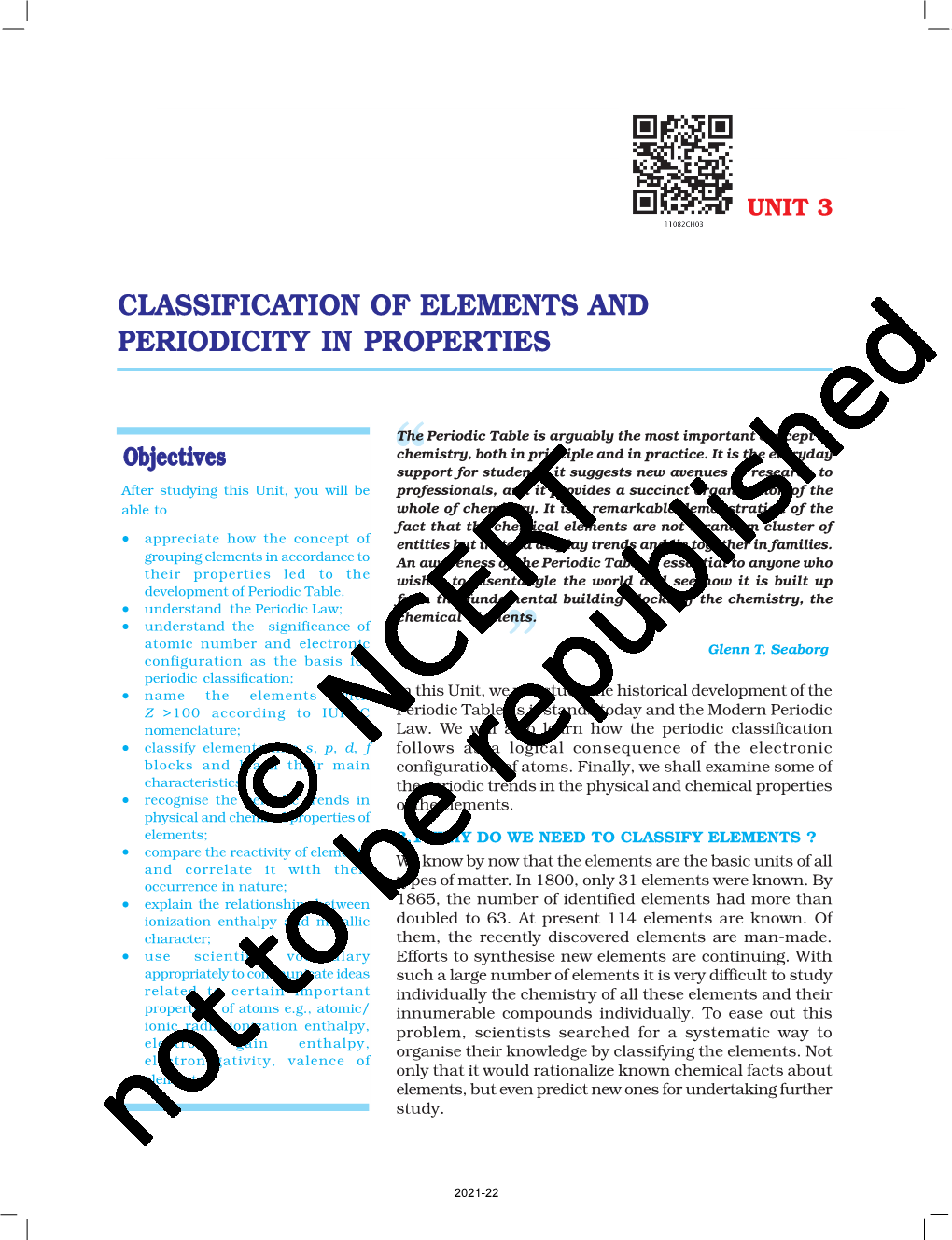 Classification of Elements and Periodicity in Properties