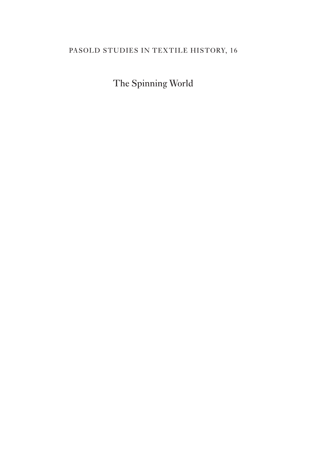 The Spinning World: a Global History of Cotton Textiles, 1200-1850