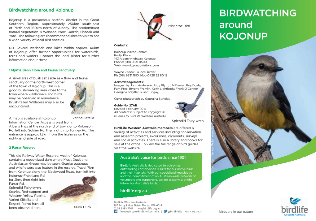 BIRDWATCHING Around KOJONUP