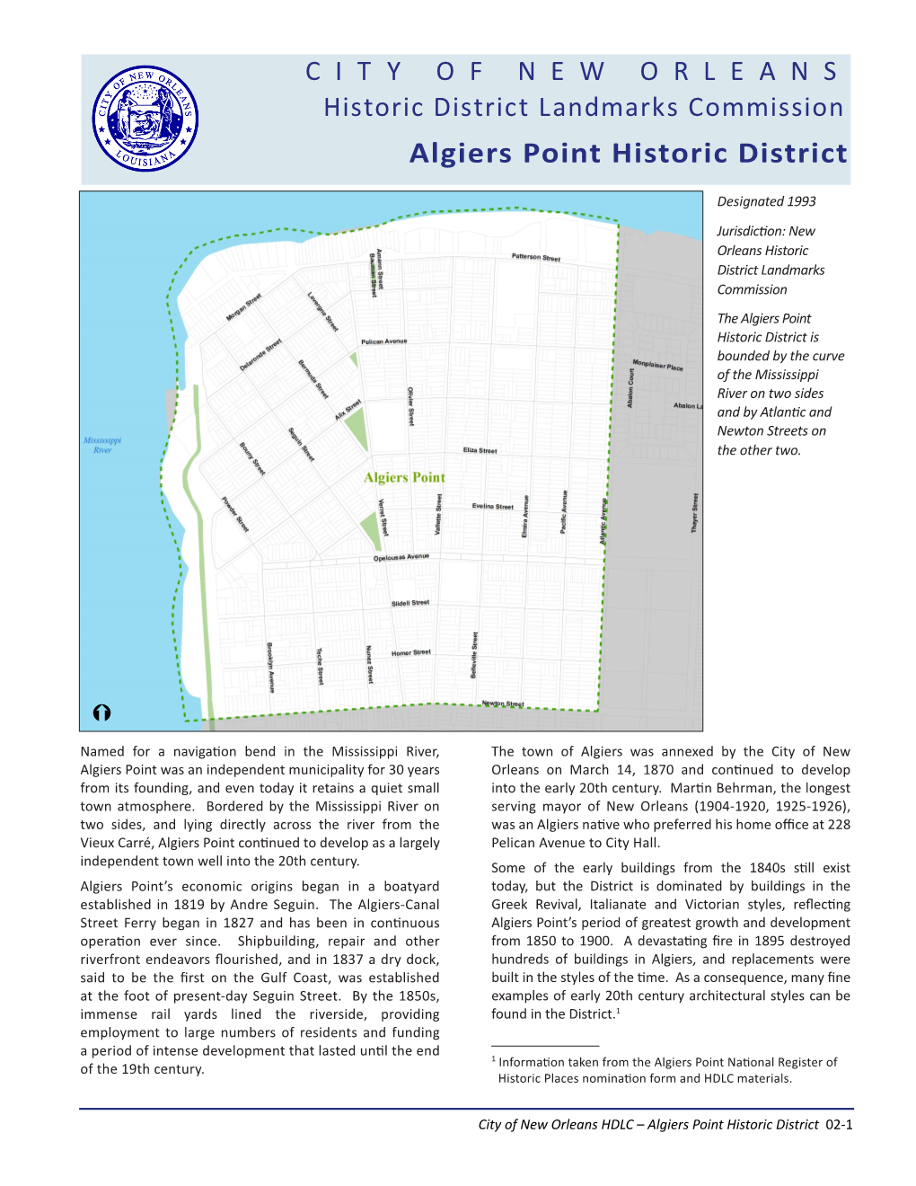 Algiers Point Historic District