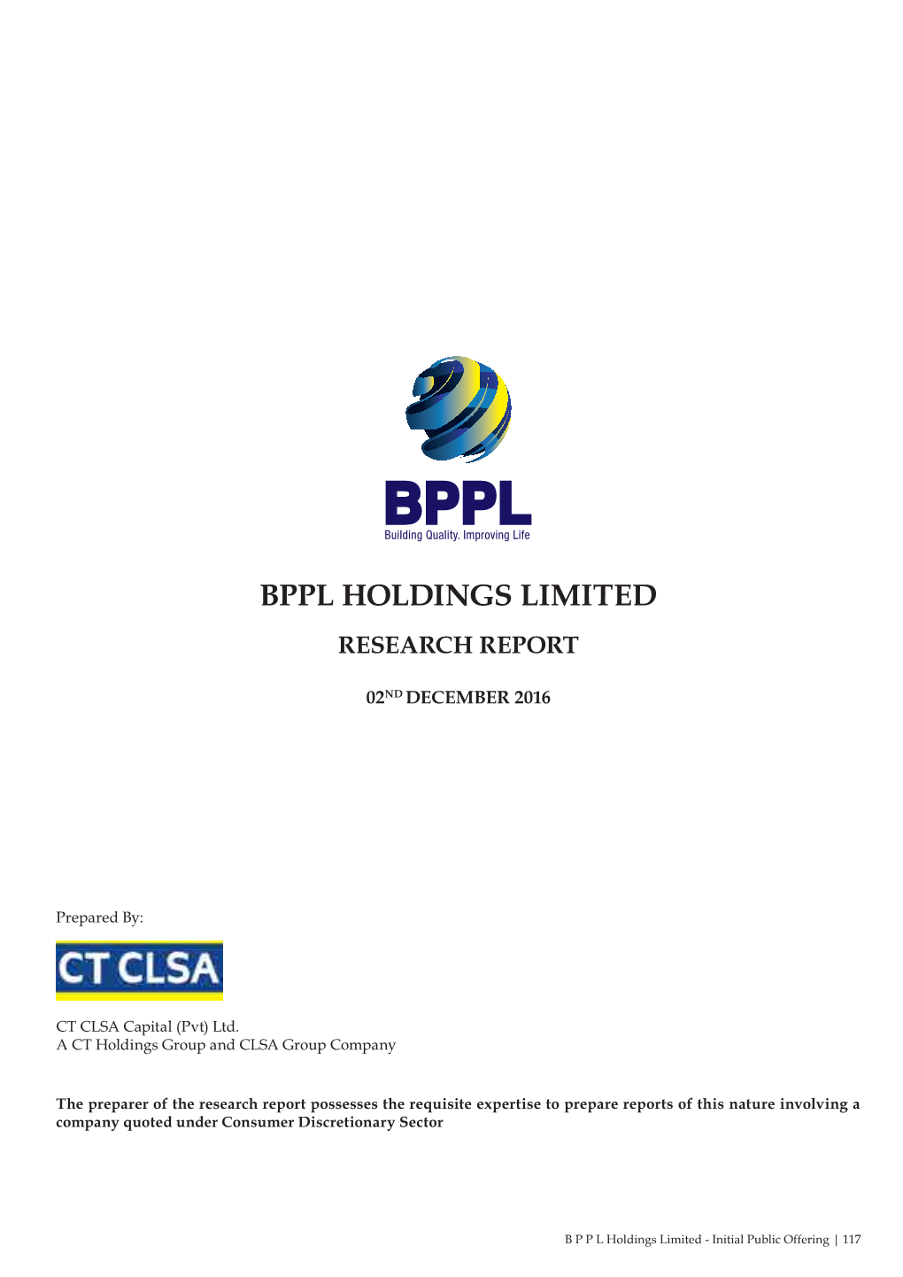 Bppl Holdings Limited Research Report