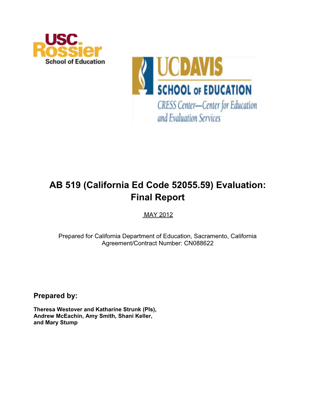 Cohort I Capacity Studies Analysis