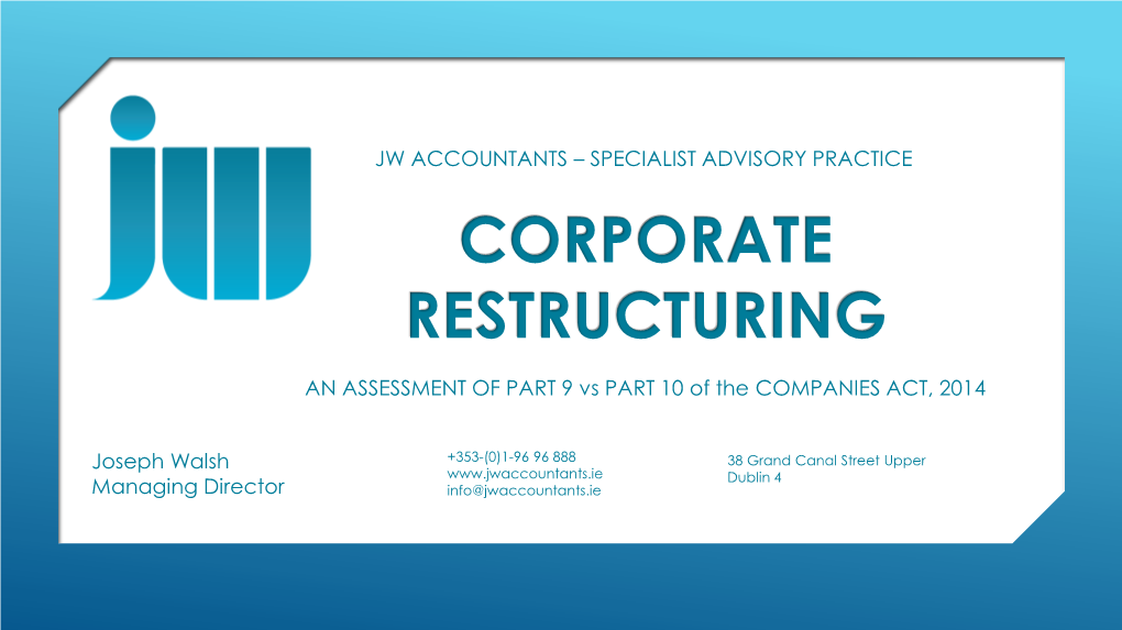 Corporate Restructuring