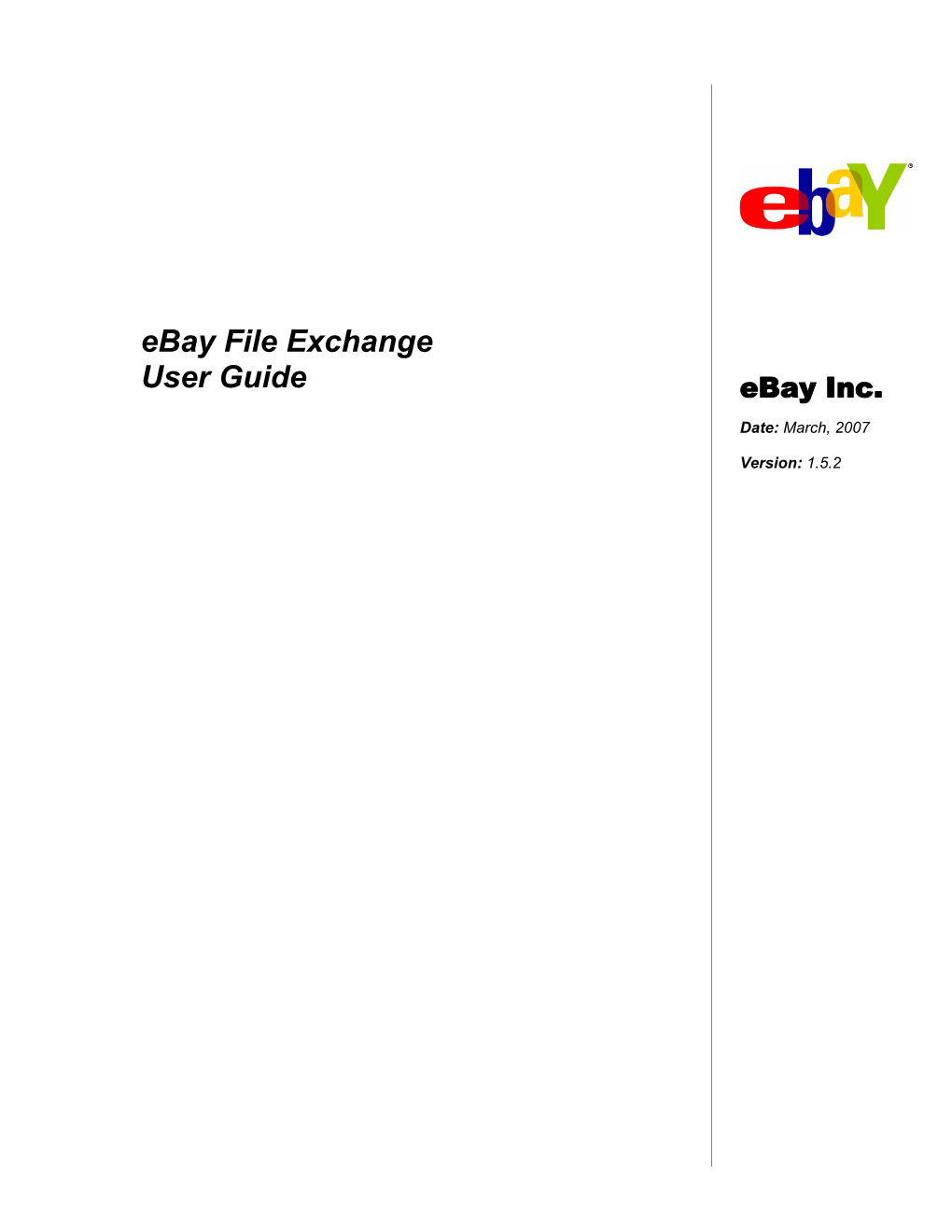 Ebay File Exchange User Guide Ebay Inc