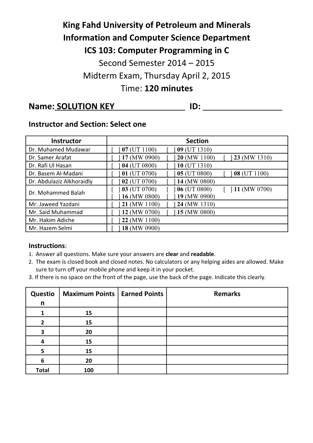 King Fahd University of Petroleum and Minerals s2