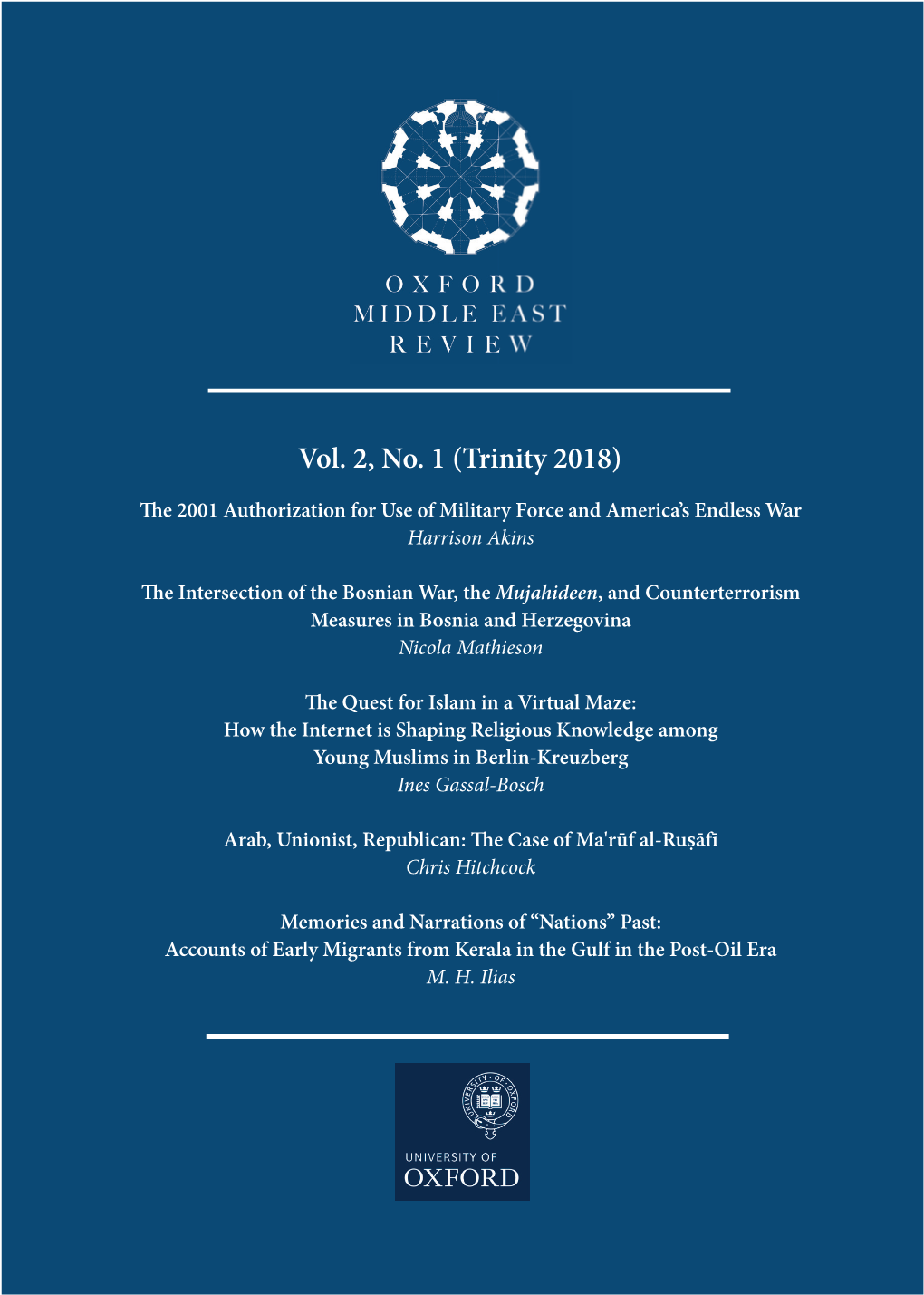 Vol. 2, No. 1 (Trinity 2018)