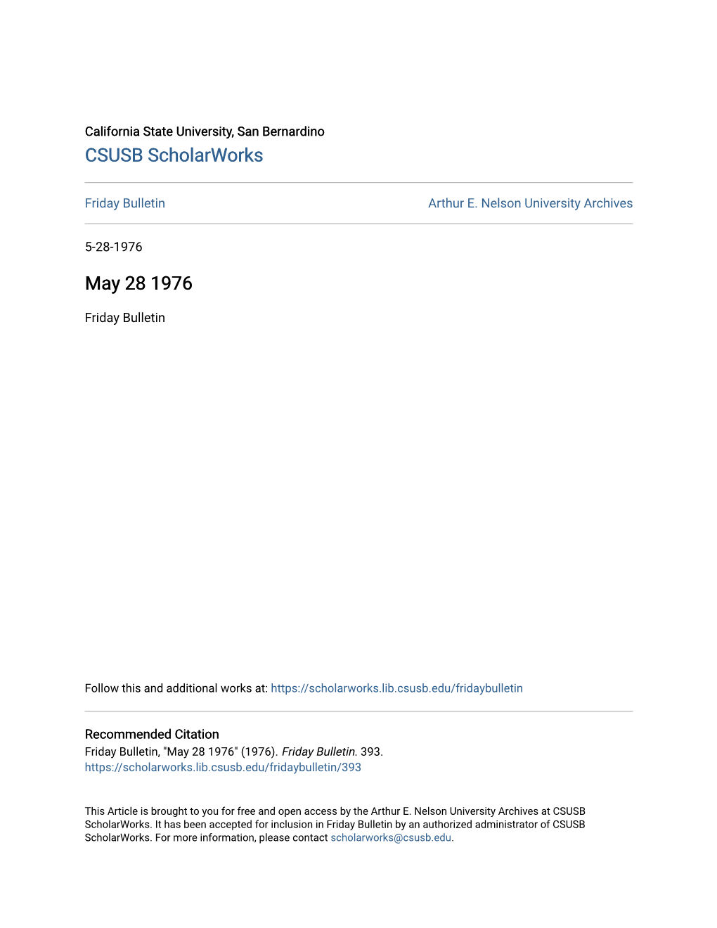 CSUSB Scholarworks May 28 1976