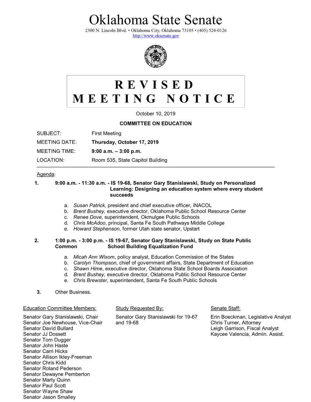 Meeting Notice