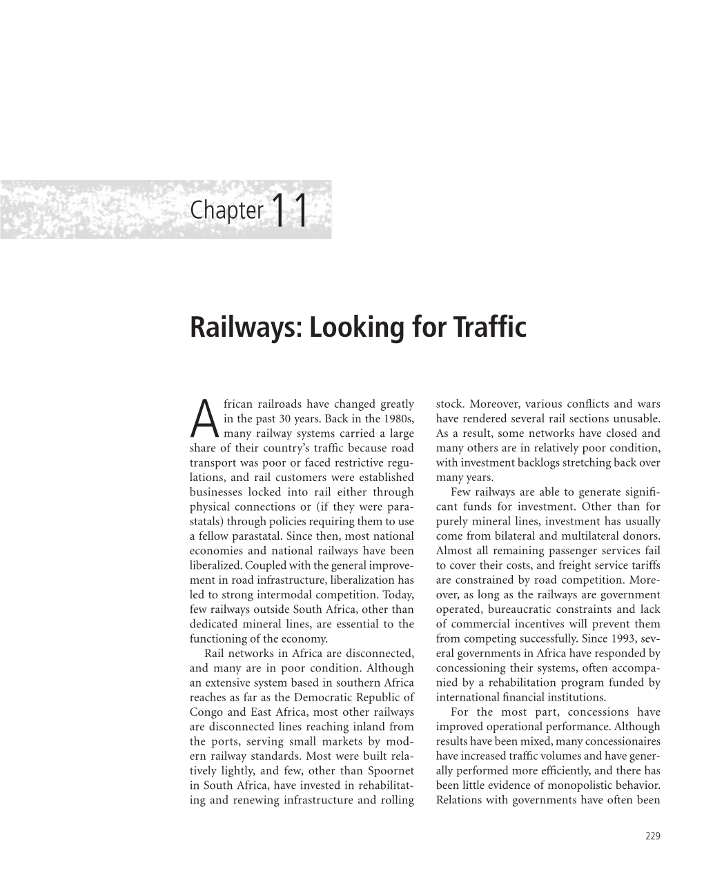Railways: Looking for Trafﬁ C