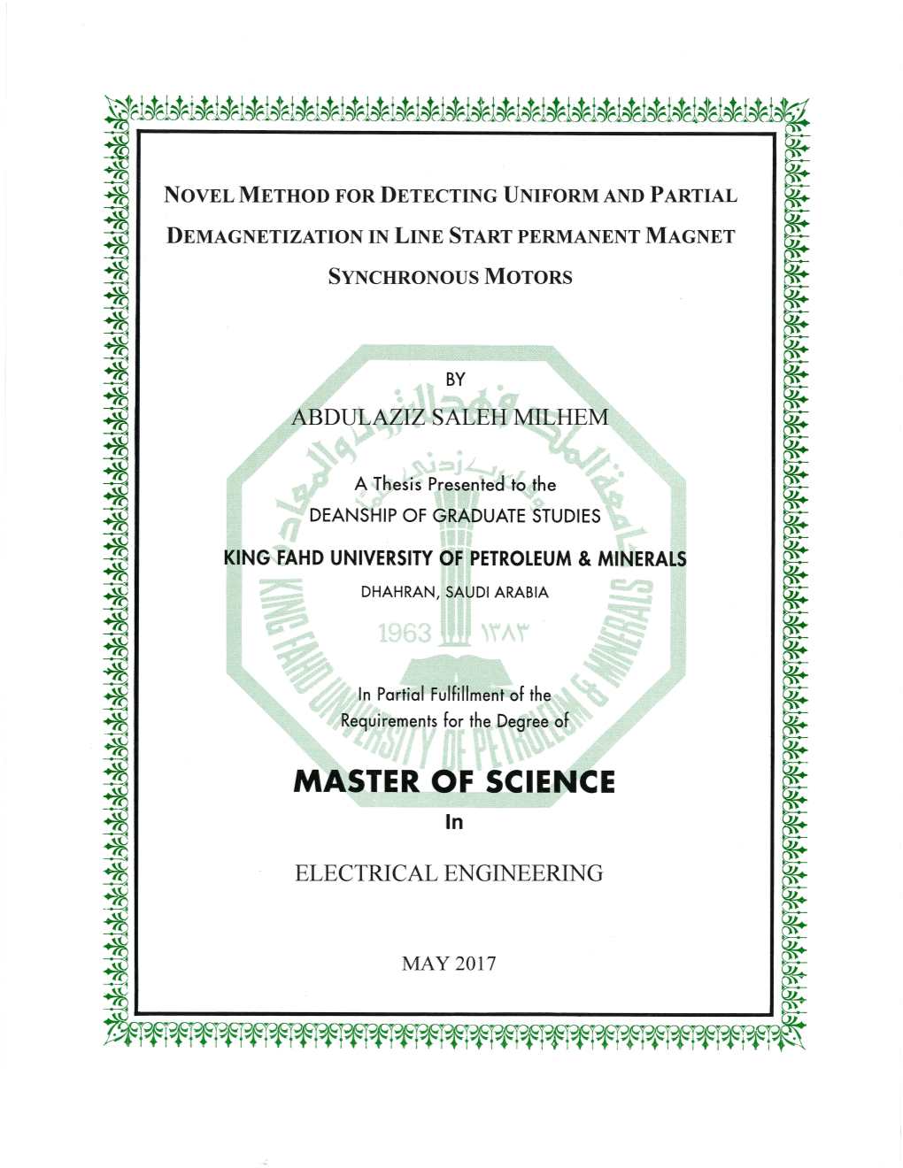 4 Chapter Four Modelling of Lspmsm Using Jmag ( Fem