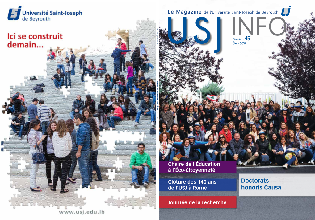 Le Magazine De L'université Saint-Joseph De Beyrouth