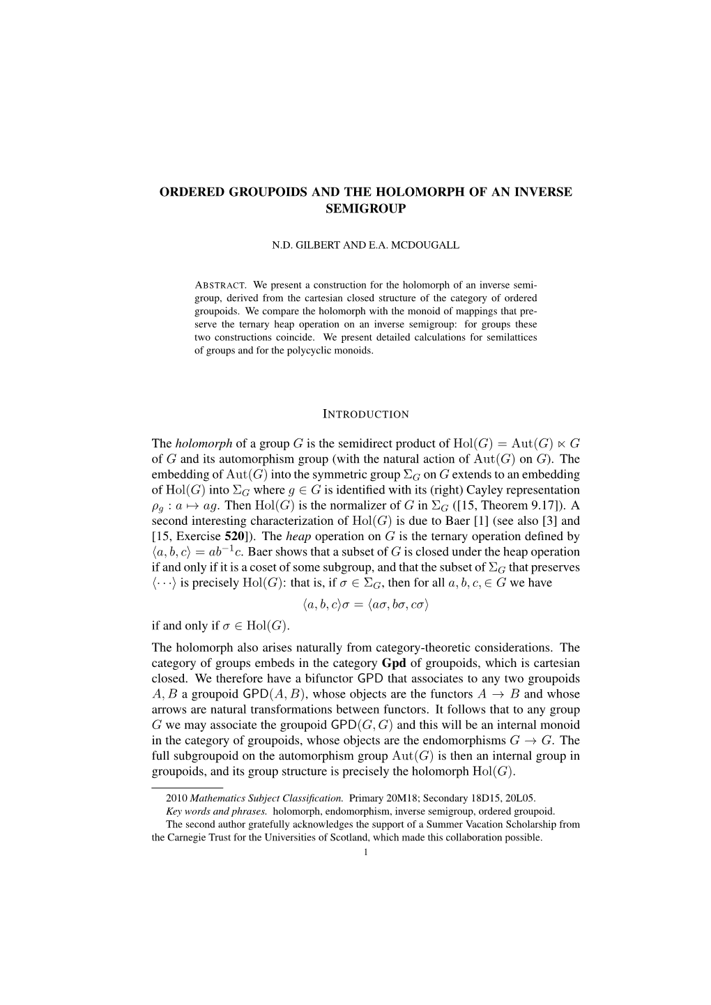 Ordered Groupoids and the Holomorph of an Inverse Semigroup