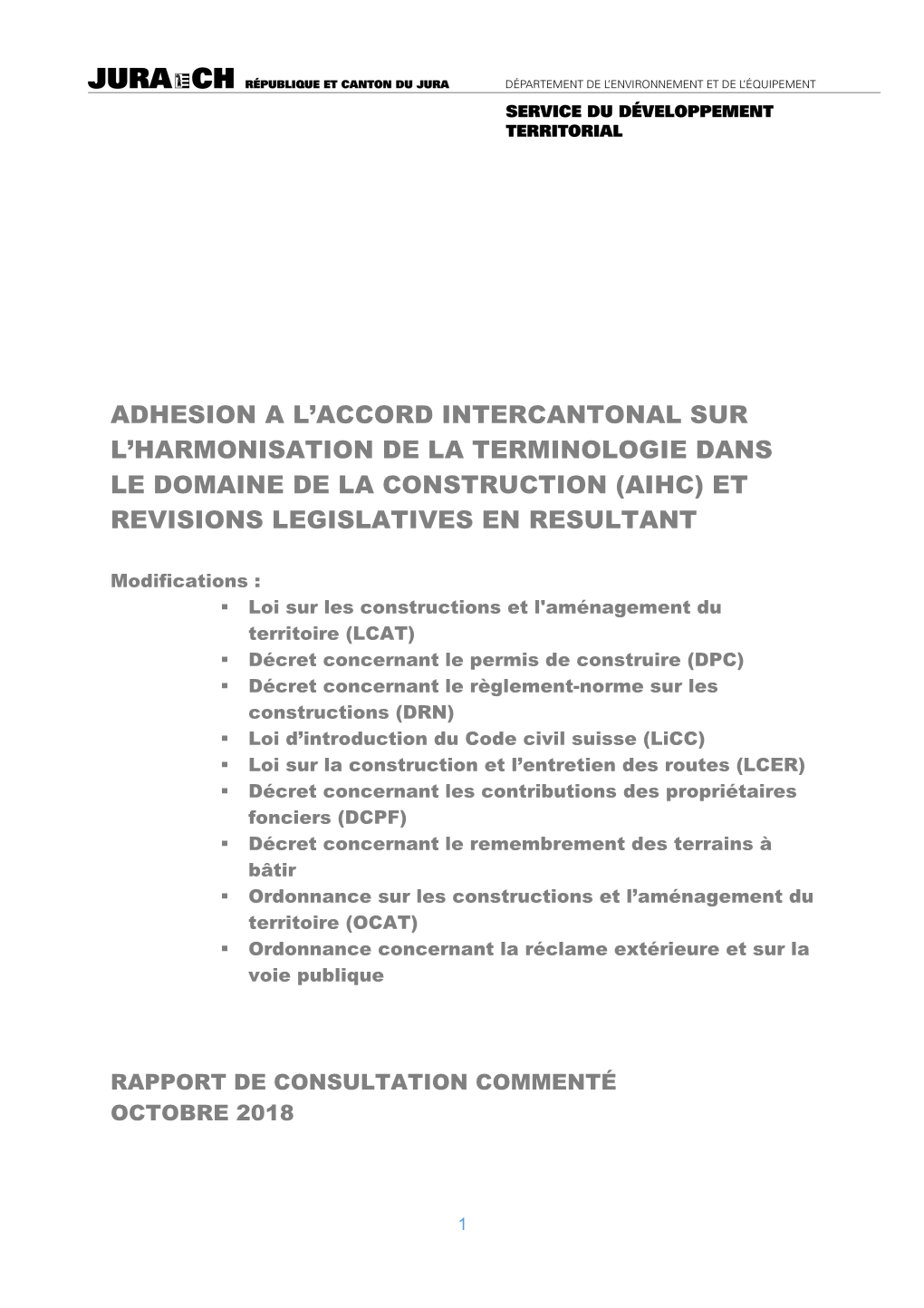 Aihc) Et Revisions Legislatives En Resultant