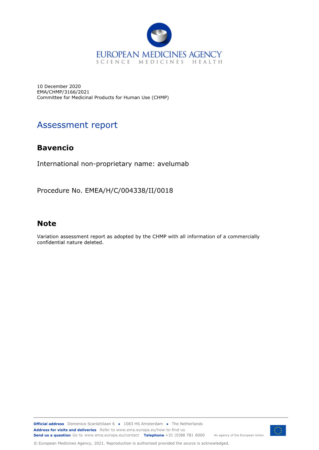 Bavencio; INN-Avelumab