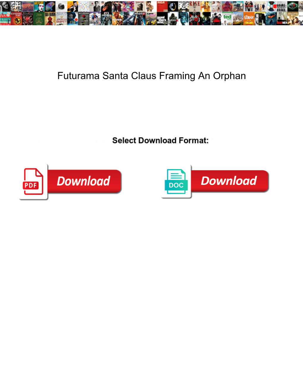 Futurama Santa Claus Framing an Orphan