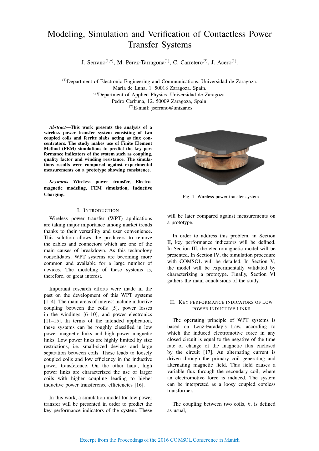 Modeling, Simulation and Verification of Contactless Power Transfer