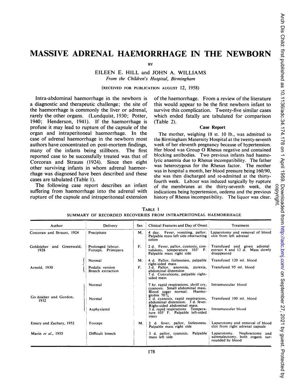 Massive Adrenal Haemorrhage in the Newborn