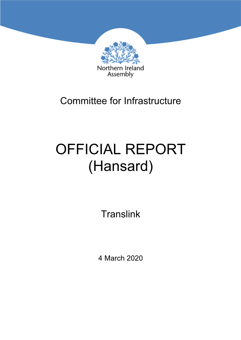 OFFICIAL REPORT (Hansard)