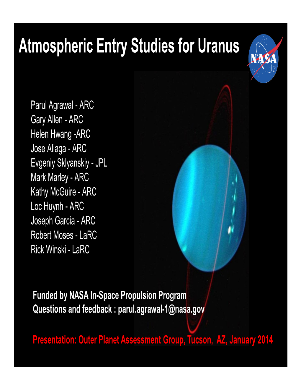 Uranus Atmospheric Entry Studies Final