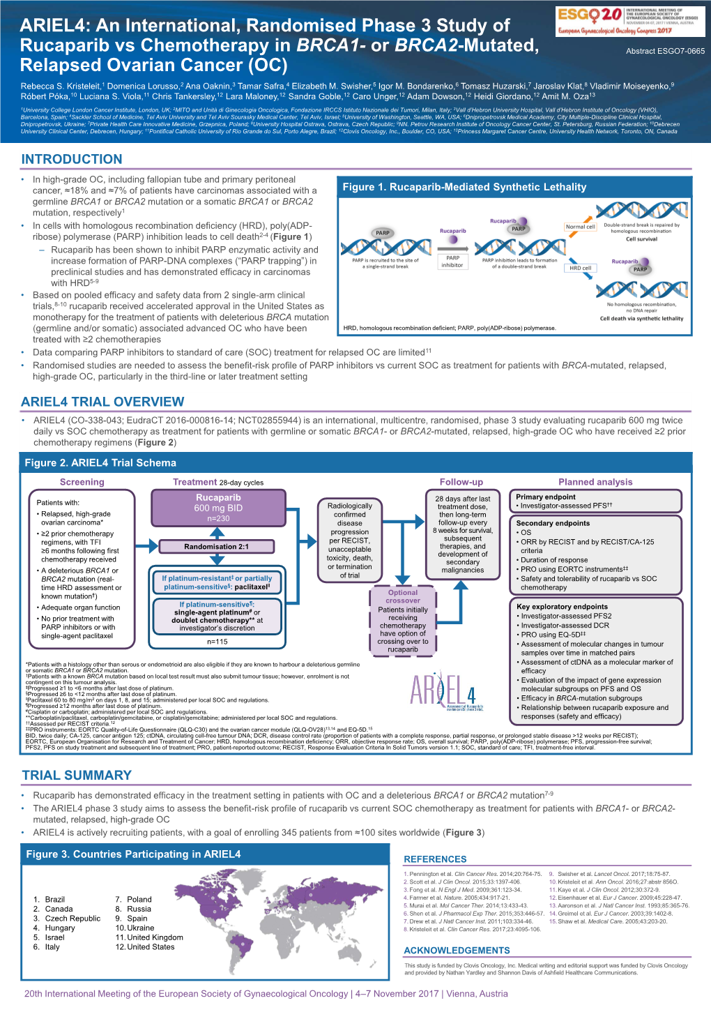 ARIEL4: an International, Randomised Phase 3 Study Of