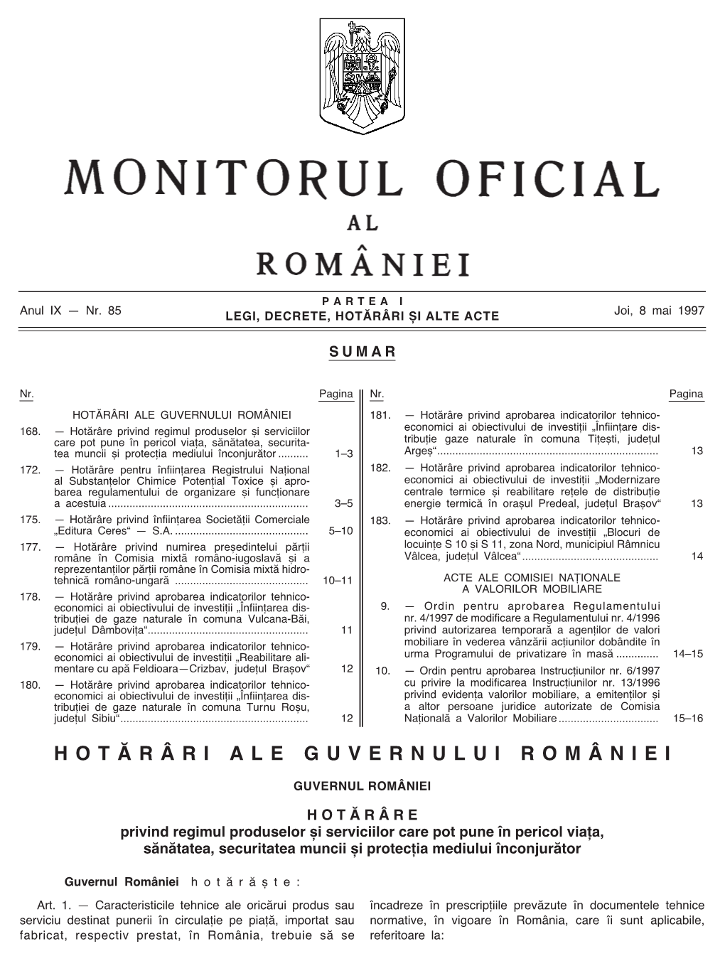 Monitorul Oficial Partea I