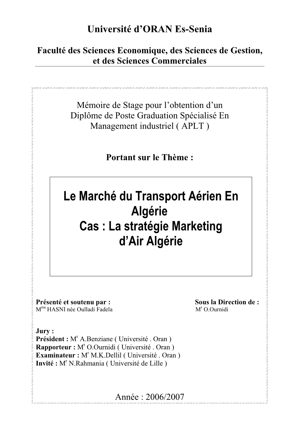 Le Marché Du Transport Aérien En Algerie.Pdf