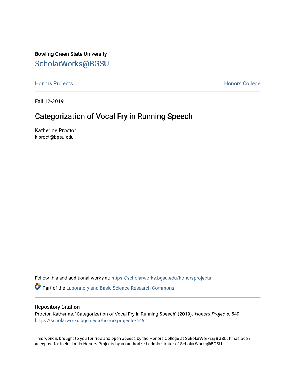 Categorization of Vocal Fry in Running Speech